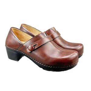 Dansko Brown Leather Mules